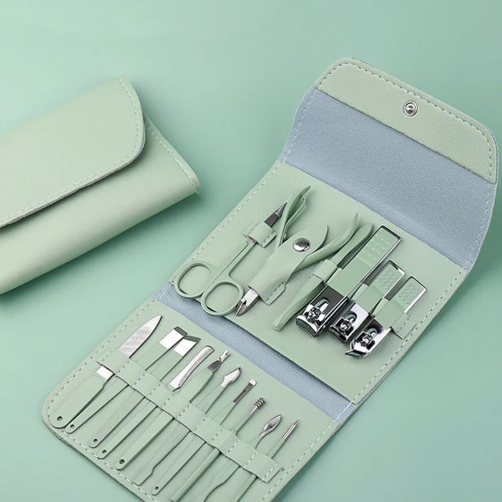 Nail Care Kit Mens - Niezbędnik w domu, 16-częściowy zestaw wielofunkcyjnych
