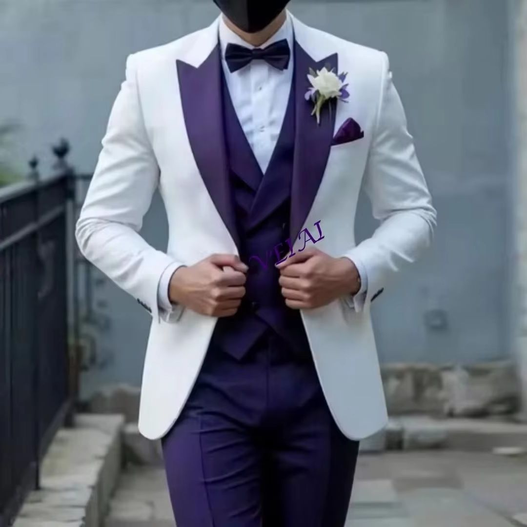 Men'S Grooming Daily - Dostosowany 3-częściowy zestaw smokingów biznesowych dla