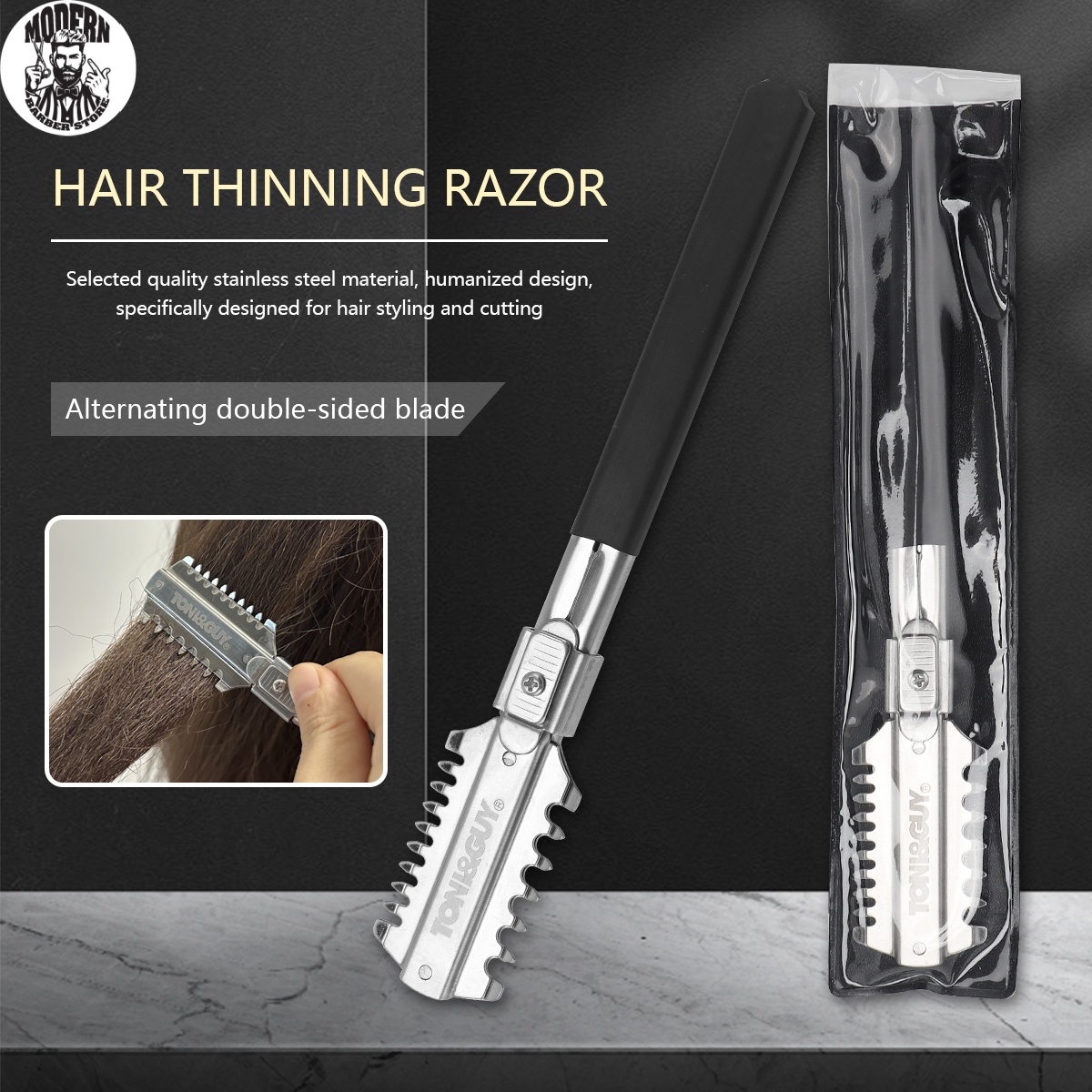 Men'S Grooming Haircut - Ostrza do brzytwy fryzjerskiej dwustronnej, ręczne