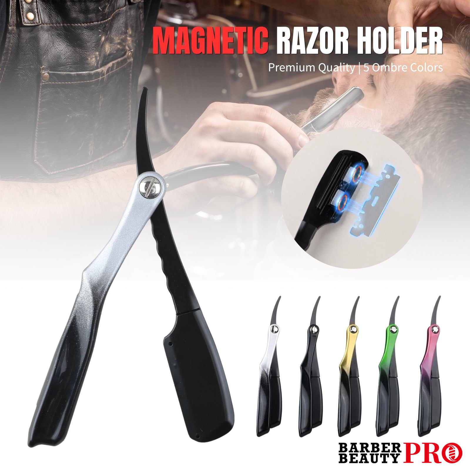 Men'S Grooming Barbershop - Magnetyczny składany uchwyt na brzytwę z