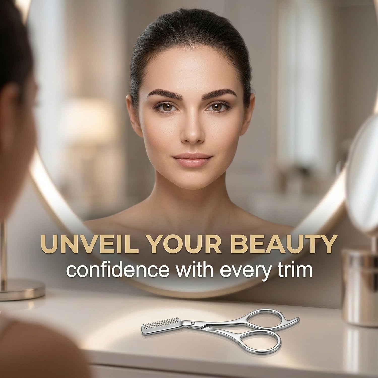Nożyczki do brwi ze stali nier – Men'S Grooming Mirror recenzja i cena