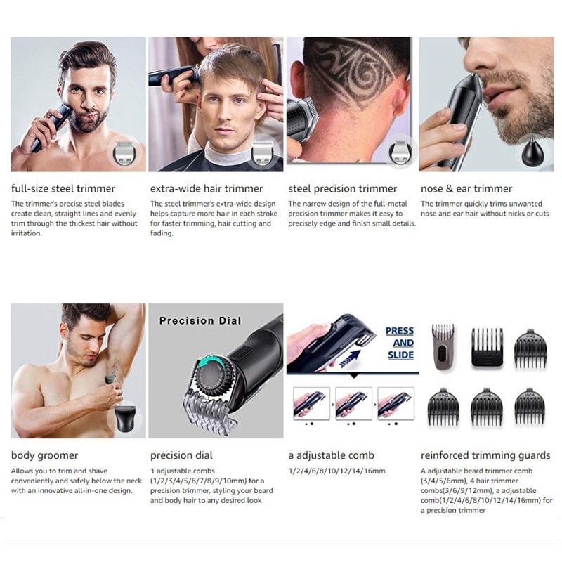 Wszystko w jednym Trymer do wł – Quality Men'S Grooming Kit recenzja i cena