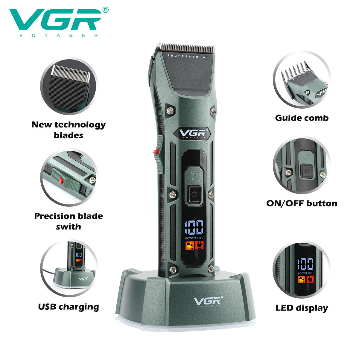 VGR V-696 nowy metalowy popula – Electric Shaver Rotary recenzja i cena